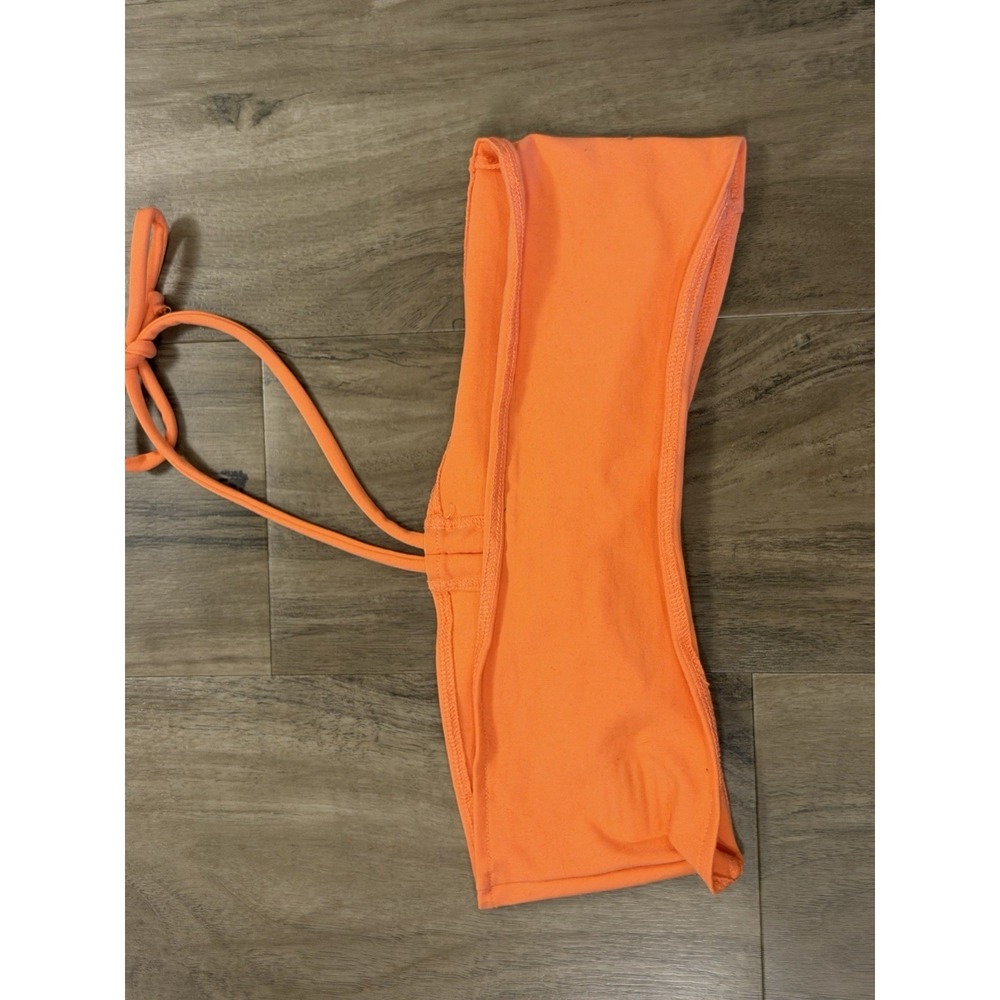 Lives The Process Women's Orange Astra Bandeau Top, US Large Made In USA - Picture 6 of 7